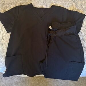 Black Women's Scrub Set